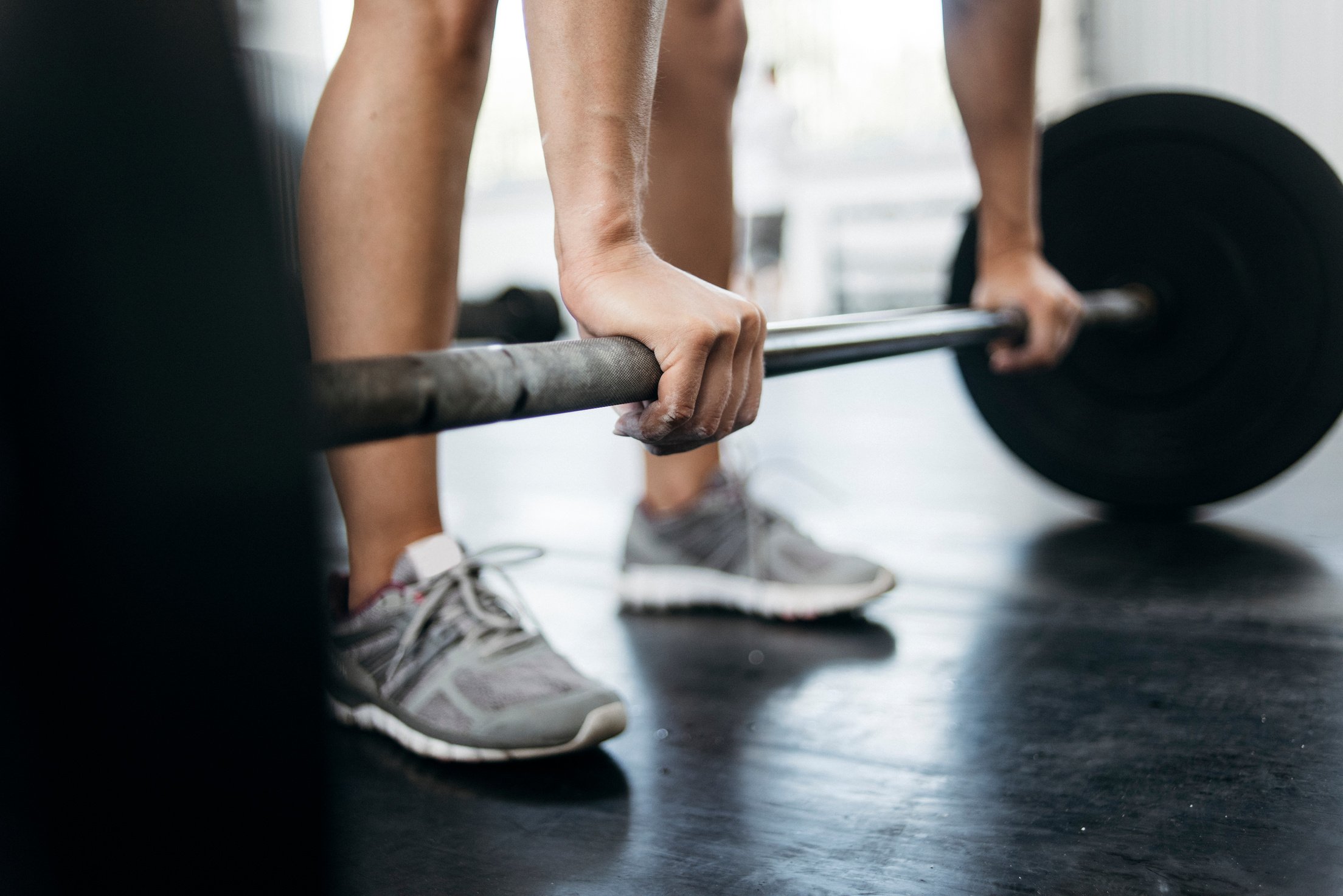 Woman lifting weights